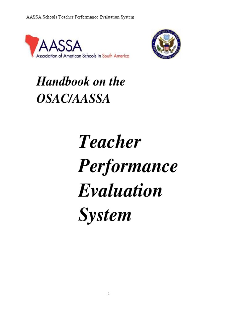 Teacher Performance Evaluation System Handbook | PDF | Educational ...