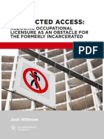 FreedomWorks Issue Brief: Removing Occupational Licensure As An Obstacle To The Formerly Incarcerated