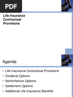 A. Life Insurance Contractual Provisions