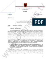 Ruçi letër Buquicchio lidhur me procedurat për emërimin e anëtarëve të Kushtetueses