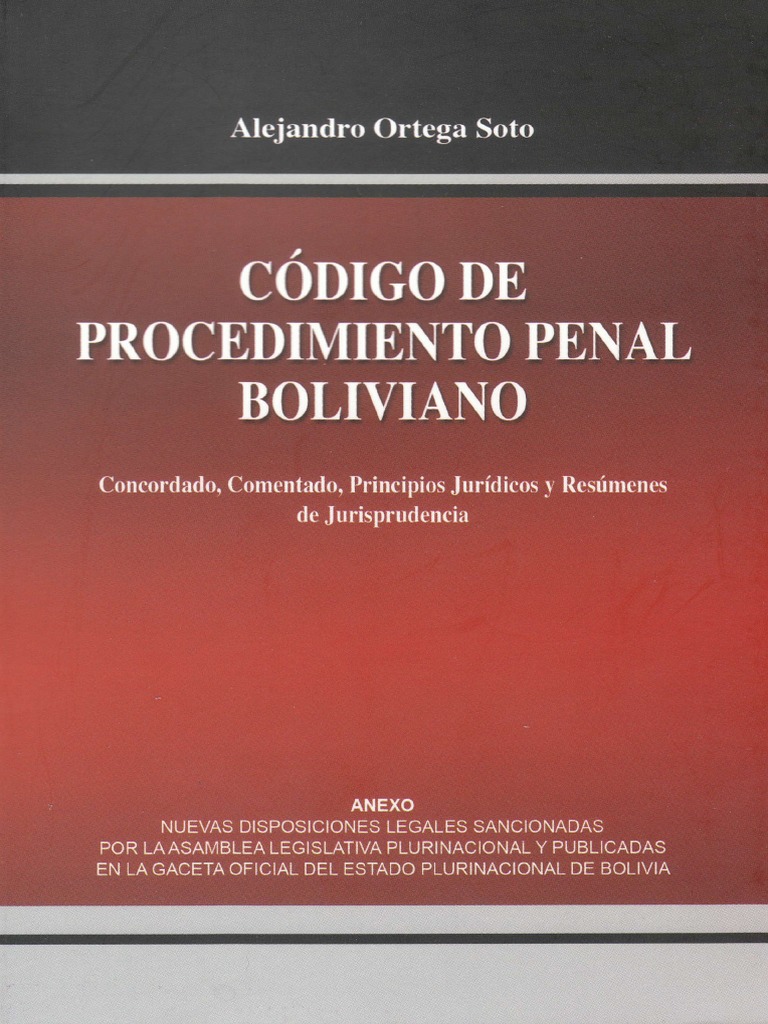 Código de Procedimiento Penal Boliviano | PDF | Caso de ley | Debido al