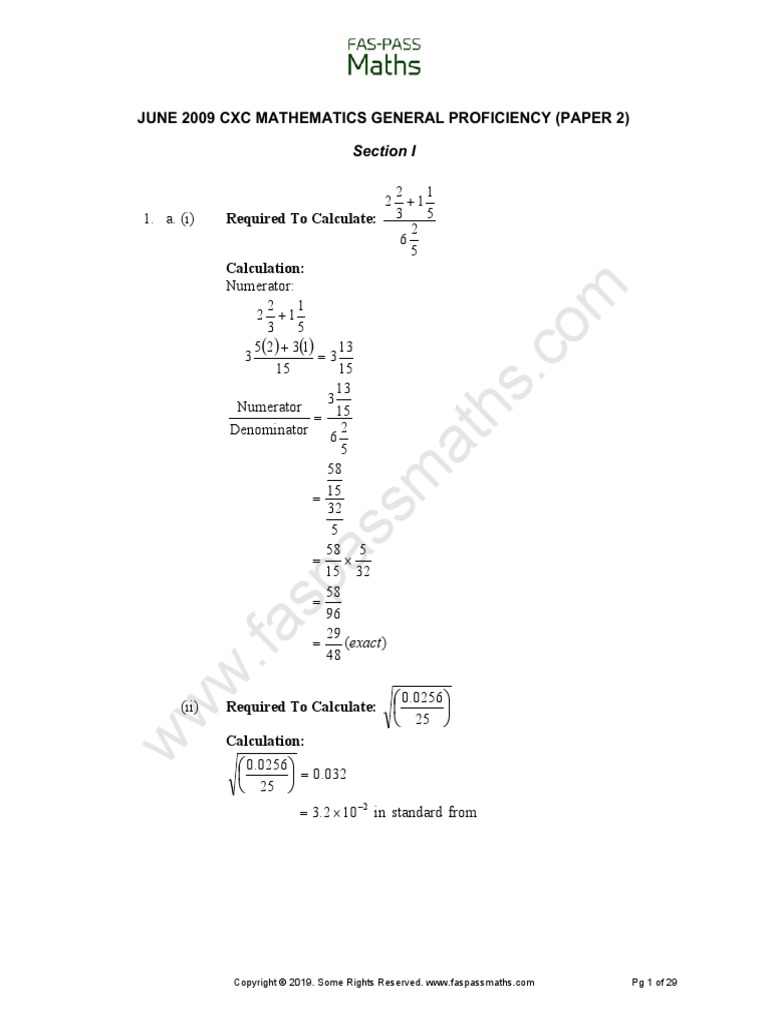 11.CSEC Maths JUNE 2009 PDF | PDF | Triangle | Circle