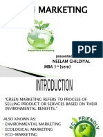 Green Marketing: Neelam Ghildiyal Mba 1 (Sem)