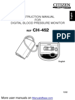 Citizen Blood Pressure Monitor CH-452