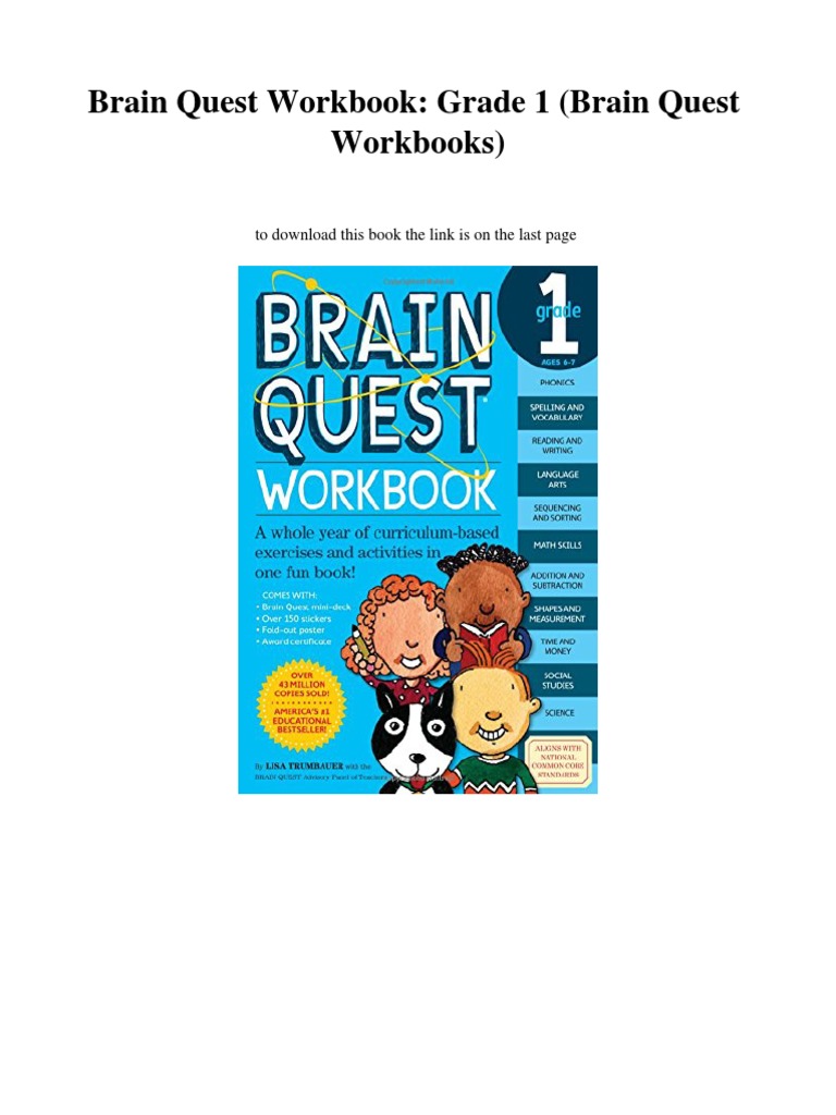 PDF Download Brain Quest Workbook Grade1