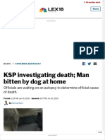 KSP Investigating Death Man Bitten by Dog at Home