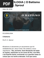 ECLESIOLOGIA | O Batismo registrado na Bíblia | R. C. Sproul