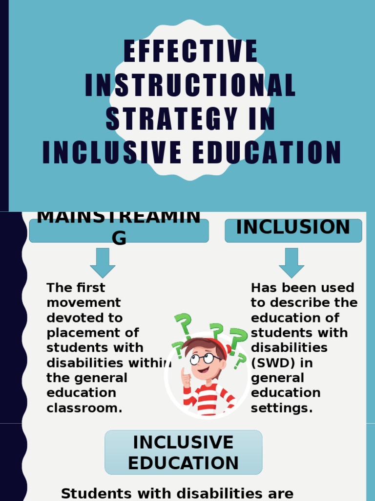 Inclusive Education Instructional Strategies | PDF | Inclusion ...