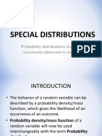 Understanding Special Probability Distributions