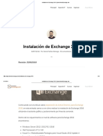 Instalación de Exchange 2016