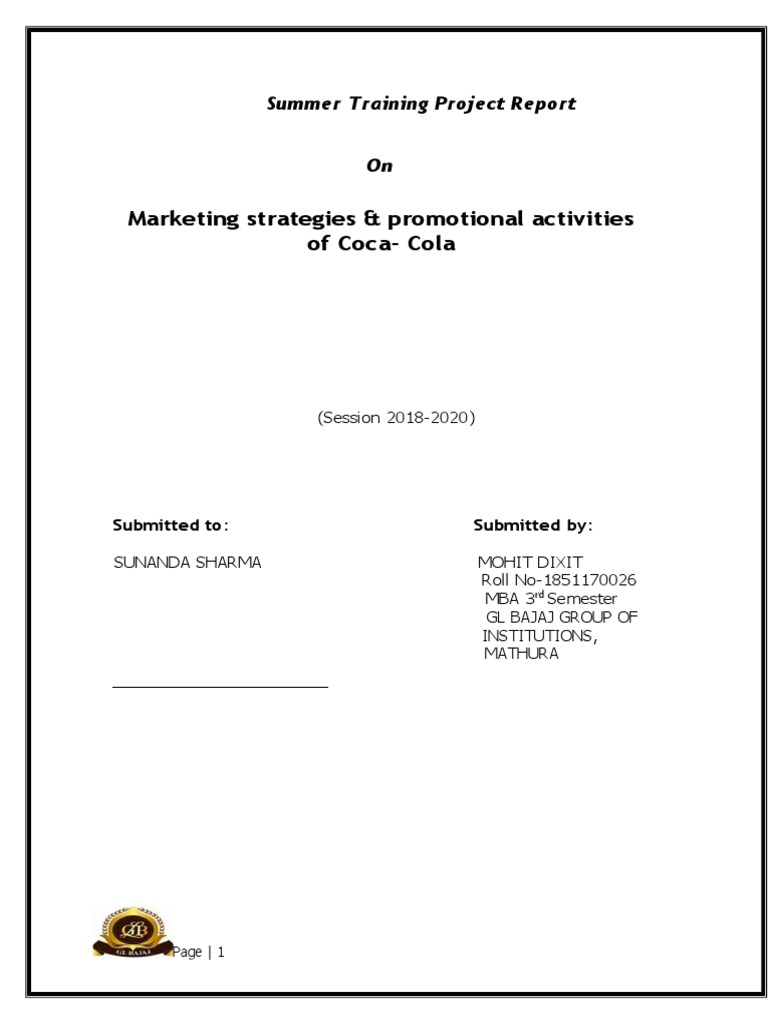 Coca-Cola Marketing Strategies Report | PDF | Coca Cola | Pepsi Co