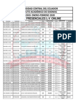 Distributivo de Aulas Cursos L - V y Online - Enero Febrero 2020