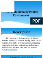 COC 1. Maintaining Poultry Environment