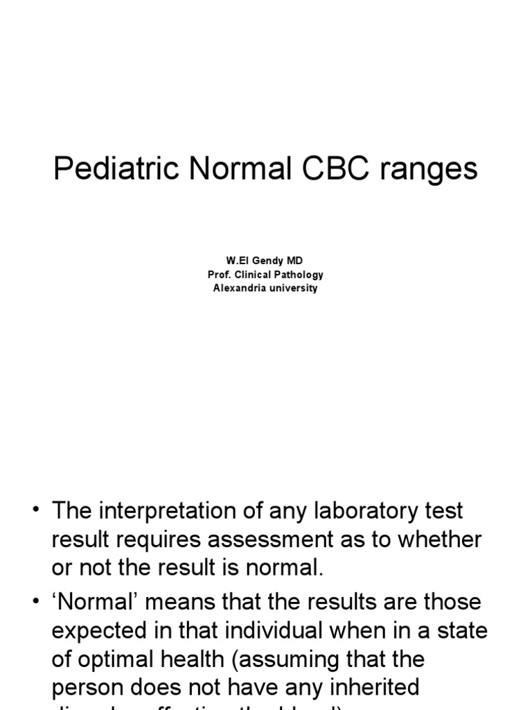 Mayo Clinic Cbc Ranges