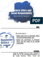 Introduction To Business Ethics and Social Responsibility