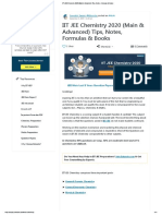 IIT JEE Chemistry 2020 (Main & Advanced) Tips, Notes, Formulas & Books PDF
