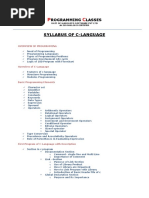 C Syllabus