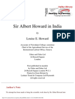 On Food Crops Sir Albert Howard in India 1910