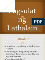 Pagsulat NG Lathalain GABRIEL