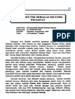 Hermeneutik Sebagai Metode Filsafat PDF