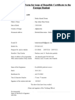 Application Form for issue of  bashir Bonafide Certificate to the Foreign Student copy.doc