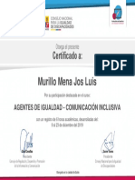 Curso Igualdad - Certificado Murillo