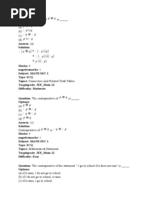 Jee Mathematical Reasoning Assignment Reasoning Question