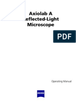 Axiolab A Reflected-Light Microscope: Operating Manual