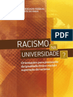 Racismo na universidade: orientações para promoção da igualdade étnico-racial