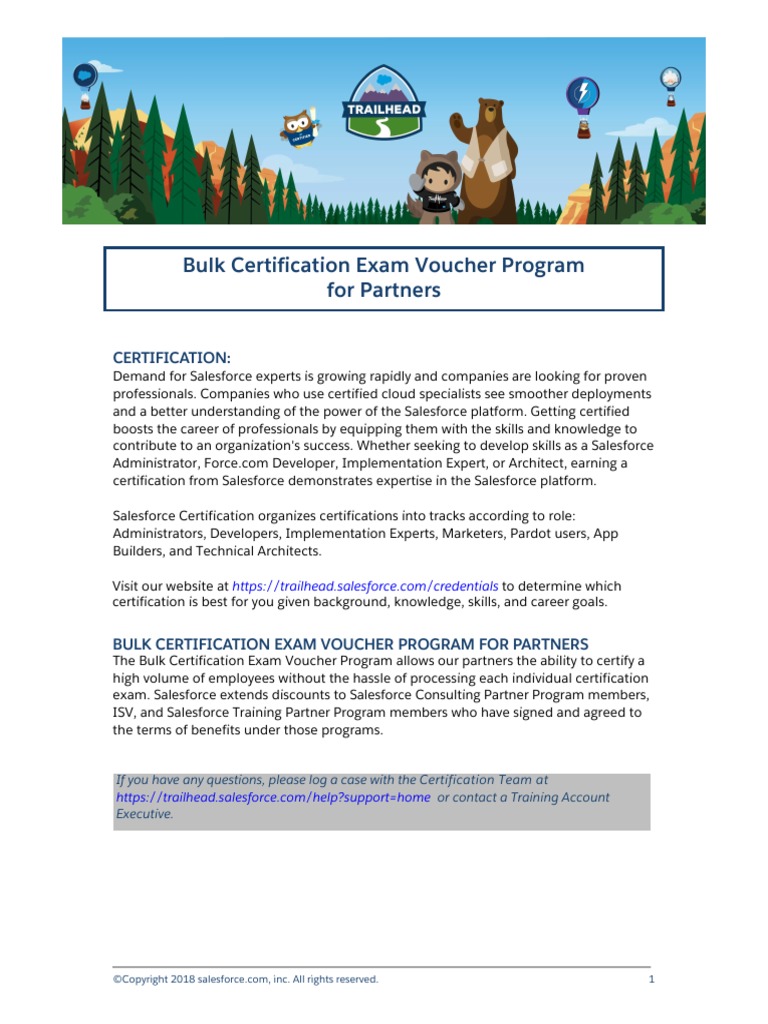 Bulk Certification Exam Voucher - Partners - FY17 | PDF | Salesforce.Com |  Business