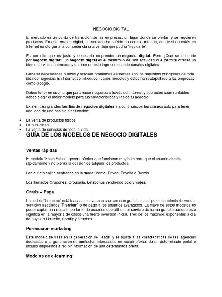 Negocio Digital | PDF | Internet de las Cosas | Computación en la nube