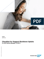 Checklist For Support Backbone Update Solman 72 sps9 PDF
