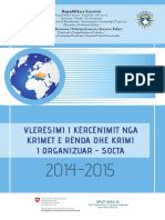 Vlerësimi I Kërcënimit Nga Krimet e Rënda Dhe Krimi I Organizuar - Socta, 2014-2015 PDF