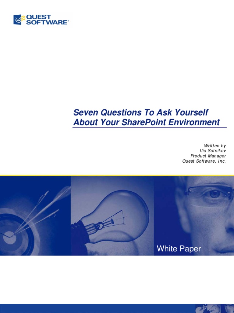 Seven Questions To Ask Yourself About Your Sharepoint Environment | PDF ...