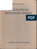 Bartha Lajos Pszichológiai Értelmező Szótár PDF