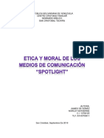 Etica y Moral en Los Medios de Comunicacion Pelicula Spotlight