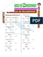 Ejercicios de Divisibilidad Secundaria