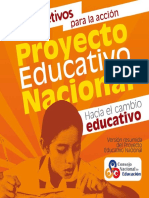Versión resumida del Proyecto Educativo Nacional seis objetivos para la acción. Hacia el cambio educativo.pdf