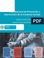 Plan Nacional de Prevención e Intervención de La Conducta Suicida