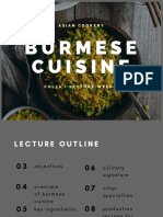 Cul5a - Lecture - Week 8 - Burmese Cuisine PDF