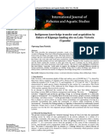 Indigenous Knowledge Transfer and Acquisition by Fishers of Kigungu Landing Site On Lake Victoria (Uganda)