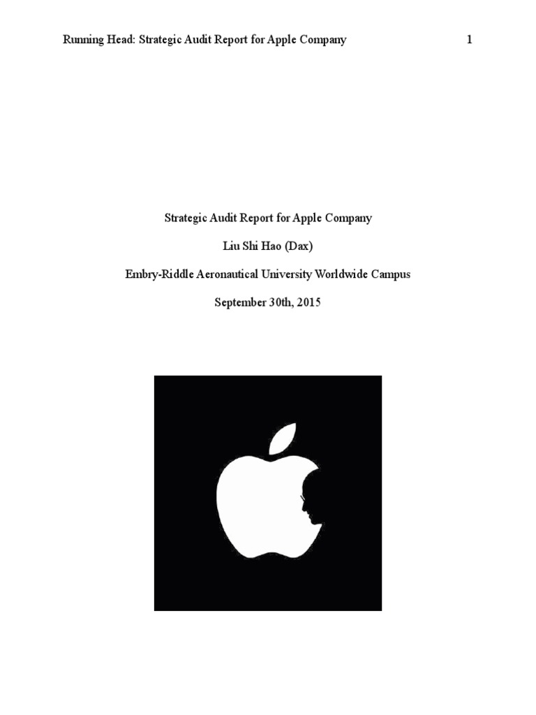 Strategic Audit Report for Apple Inc. | PDF | Apple Inc. | I Phone