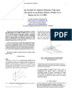 Diseño de Un Arreglo de Antenas Planares Yagi para Mejorar La Eficiencia en Un Enlace Punto A Punto en El Rango de Los 2.4 GHZ