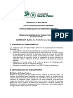 Terminos de Referencia Trabajo Practico - PEUS FAU URP 2019