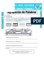 Ficha Agrupacion de Palabras para Cuarto de Primaria PDF