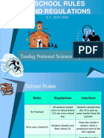 Tandag National Science High School Rules and Regulations