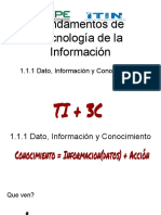 1.1.1 Dato, Información y Conocimiento