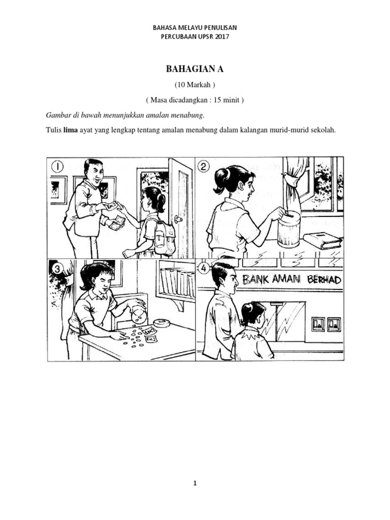 Soalan Bm Penulisan Percubaan Upsr 2017 Pdf