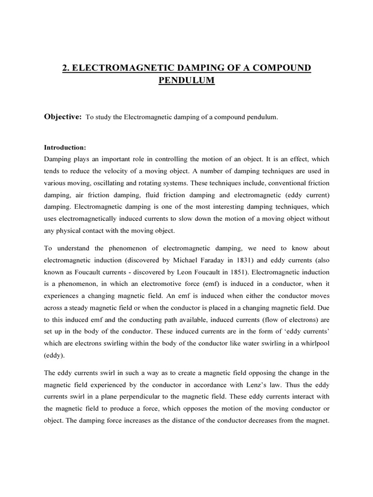 Study of Damping PDF Induction