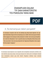 Tes Kemampuan Dalam Perspektif Dan Karakteristik Tes Psikologi